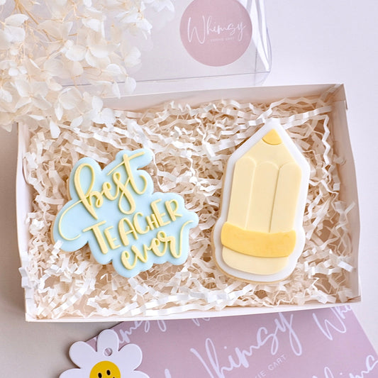 Best Teacher Ever | Blue - Whimsy Cookie CartWhimsy Cookie CartBest Teacher Ever | Blue