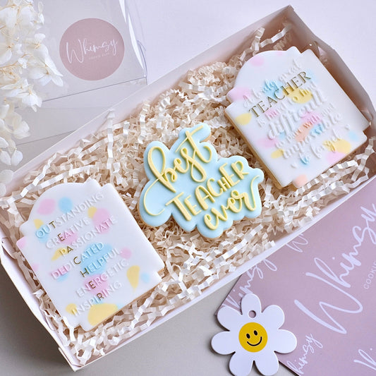 T.E.A.C.H.E.R | Blue - Whimsy Cookie CartWhimsy Cookie CartT.E.A.C.H.E.R | Blue
